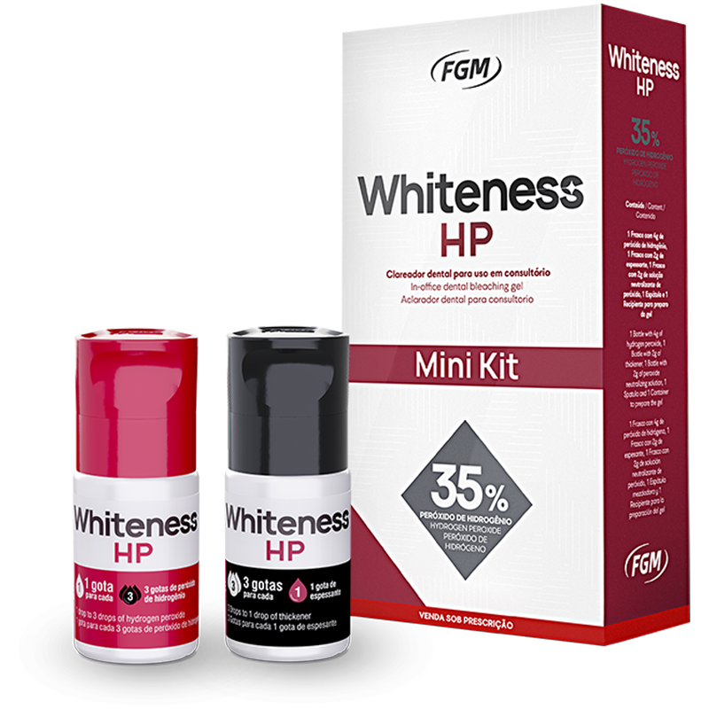WHITENESS HP 35% - P.HIDROGENO MINI KIT - ROJO