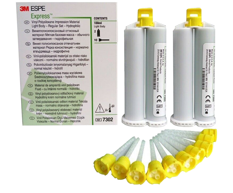 [3M 7302H] SILICONA ADICION EXPRESS STD LIGTH  (2 CART X 50 ML.)