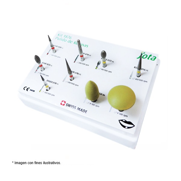 [JT 1876] KIT FRESAS - 09 P. PULIR RESINA  (7 FG / 2 RA)