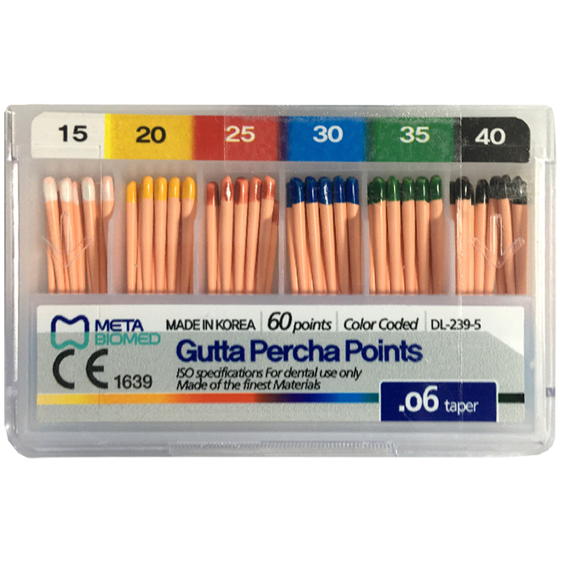 [MB G06-1540] PUNTAS DE GUTAPERCHA META  TAPER 0.06 NO. 15-40  (60)