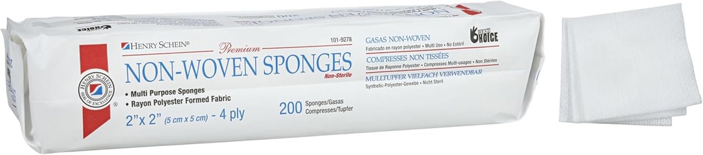 [HS 101-9278] GASA NON-WOVEN SIN ALGODON PAQUETE DE 200
