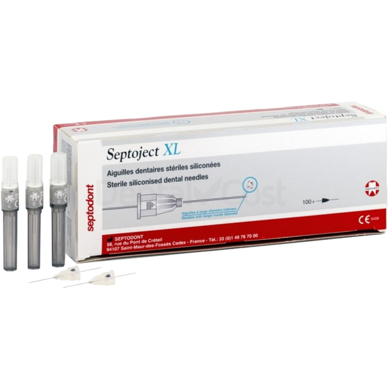 AGUJAS DENTALES SEPTOJECT 27 CORTAS XL (100)  (0.40X25)