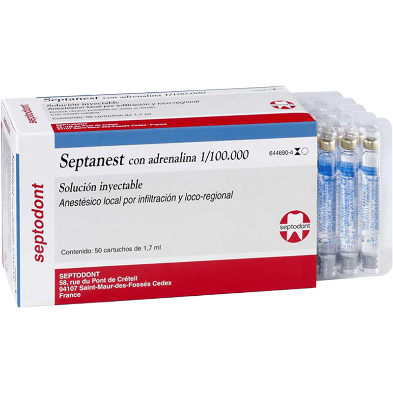 [SE SEPTA] ANESTESIA ARTICAINA 4% 1:100.000 SEPTANEST CAJA