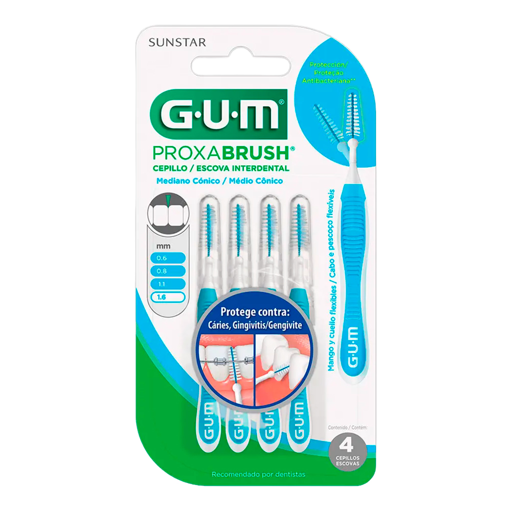 [BU 1614] CEPILLO INTERDENTAL AZUL (1.6MM) 4 UNIDADES