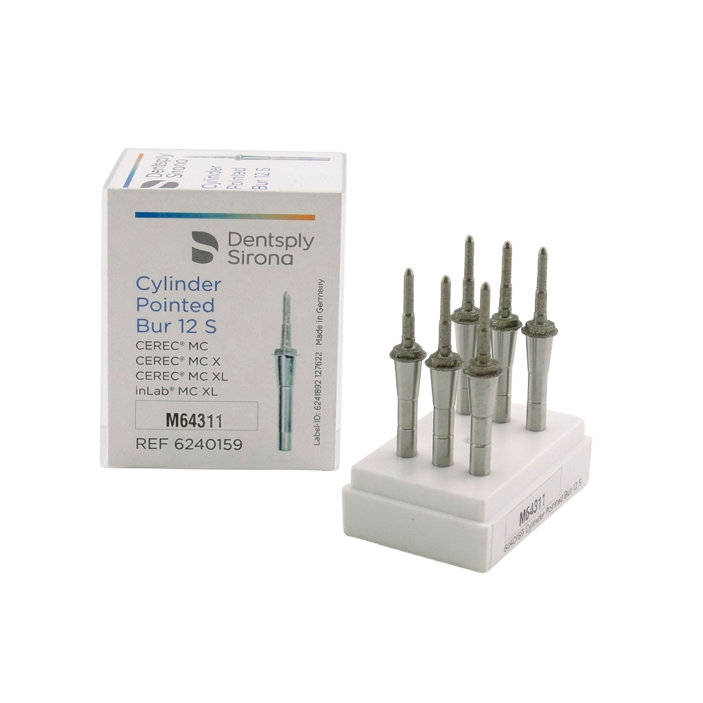 [SIR 6240159] SIRONA FRESA MCXL DISIL DIAMANTE - CILINDRICA PUNTA 12S (6 PZS)