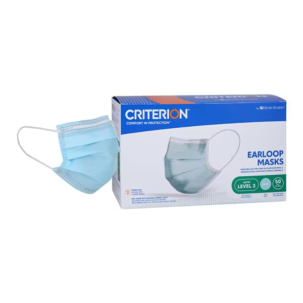 [HS 570-2044] MASCARILLAS ASTM  PLANA COLOR AZUL  (50)
