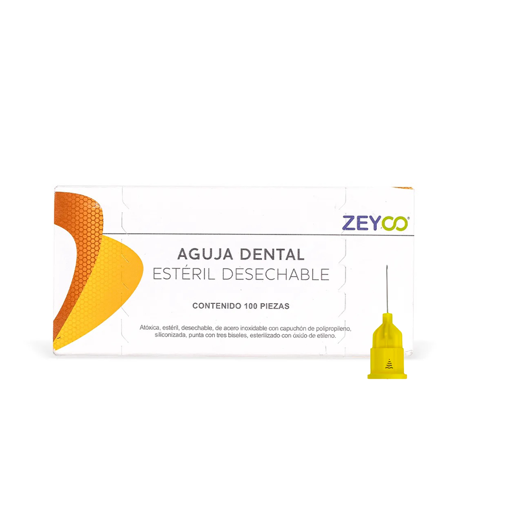AGUJA DENTAL ZEYCO CALIBRE 30 EXTRA CORTA CAJA C/100 PZAS. (0.30x12)