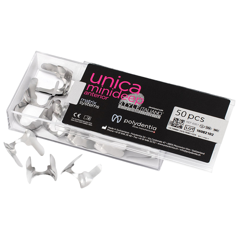 [PY 6951] BANDA MATRIZ POLYDENTIA PRECONTORNEADA UNICA MINIDEEP ANTERIOR REFILL 50 PCS