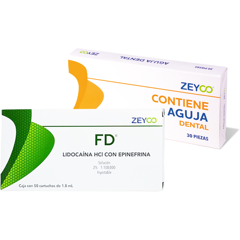 ANESTESIA LIDOCAÍNA CAJA 2% 1:100.000 50 CARTUCHOS (POLÍMERO CRISTALINO) + AGUJA 30 CORTA
