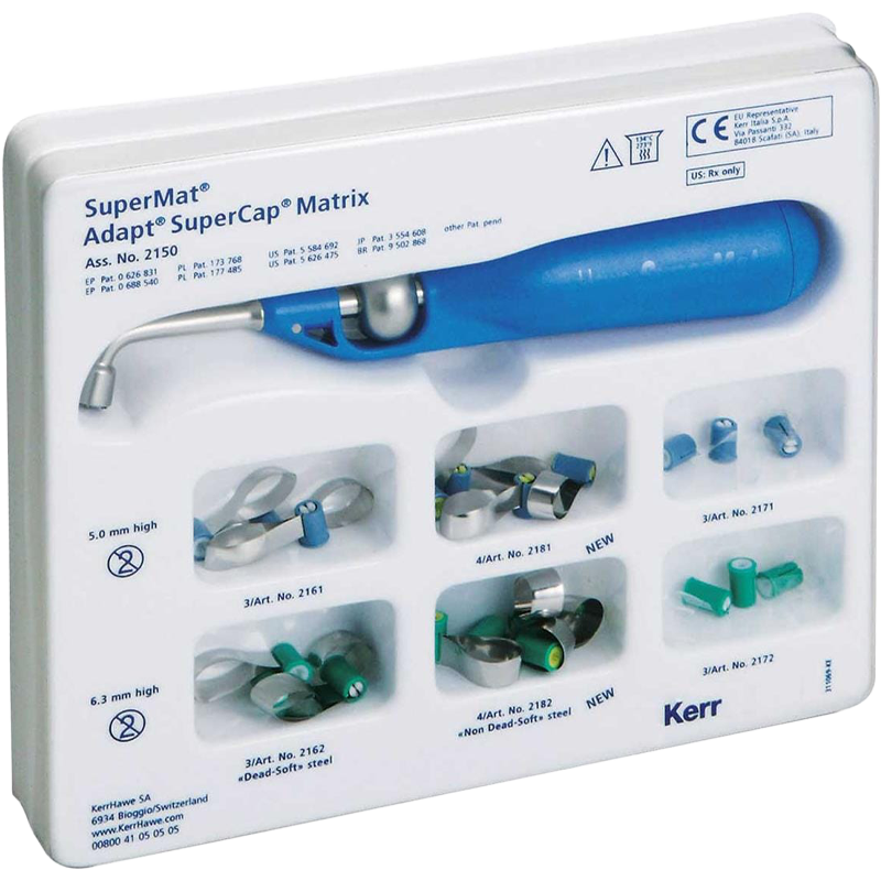 BANDA MATRIZ SUPERMAT KIT (1 INSTRUMENTO, 14 MATRICES SURTIDAS, 6 MATRICES TRANSPARENTES)