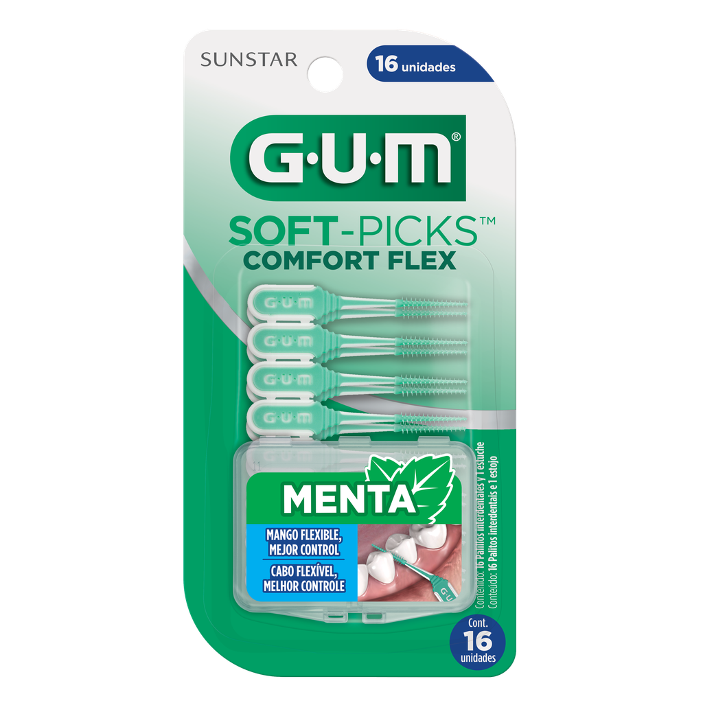 [BU 670MX16] SOFT-PICKS COMFORT FLEX CON MENTA  (16 UNIDADES)