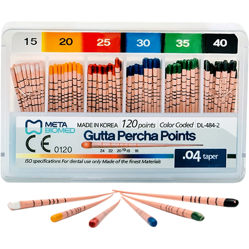 [MB G04-1540] PUNTAS DE GUTAPERCHA META - TAPER 0.04 NO. 15-40  (60)