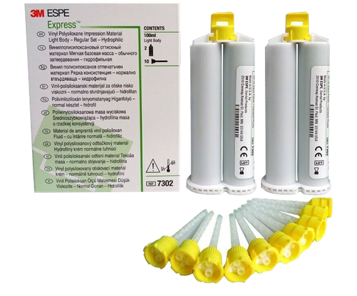 [3M 7302H] SILICONA ADICION EXPRESS STD LIGTH  (2 CART X 50 ML.)