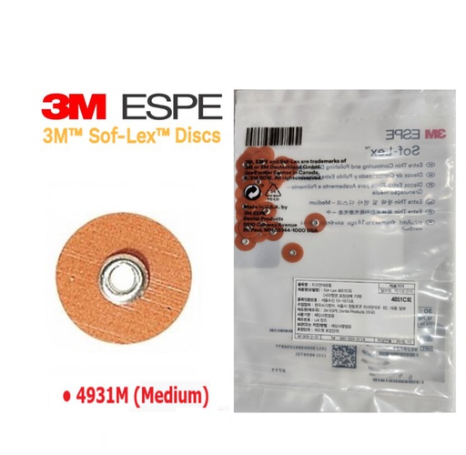 [3M 4931M] SOFLEX 1/2" EXTRA THIN MEDIANO BOLSA DE 30