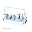 KIT FRESAS PULIDO POST ORTODONCIA 6 FRESAS + 2 PIEDRAS (8)