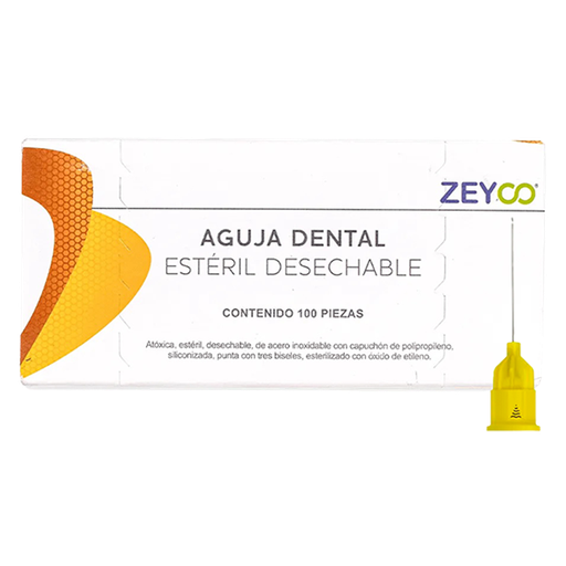 [ZY ZE-SAG27S] AGUJA DENTAL ZEYCO CALIBRE 27 CORTA CAJA C/100 PZAS. (0.40x21)
