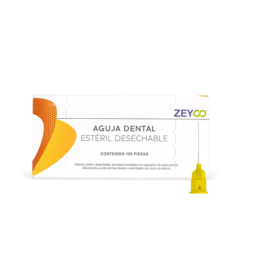 [ZY ZE-SAG30S] AGUJA DENTAL ZEYCO CALIBRE 30 CORTA CAJA C/100 PZAS. (0.30x21)