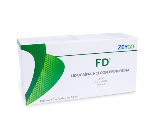 [ZY 401V] ANESTESIA LIDOCAINA 2% 1:100.000 ZEYCO (VIDRIO)
